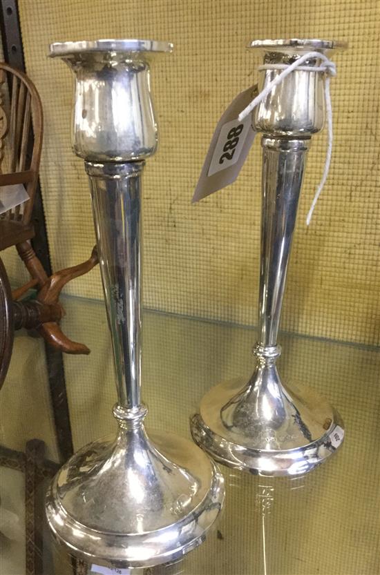 Pair of silver candlesticks